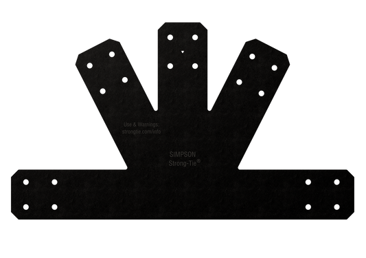 Simpson Strong-Tie APVGP612 Outdoor Accents® Avant Collection™ 6:12 Pitch, Black Powder-Coated Gable Plate (Pack of 40)
