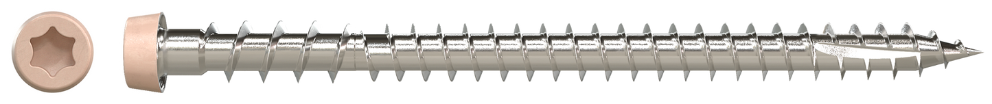 Simpson Strong-Tie DCU234S316TN05 Deck-Drive™ DCU COMPOSITE Screw (Collated) — #10 x 2-3/4 in. Type 316, Tan 05 (1000-Qty)