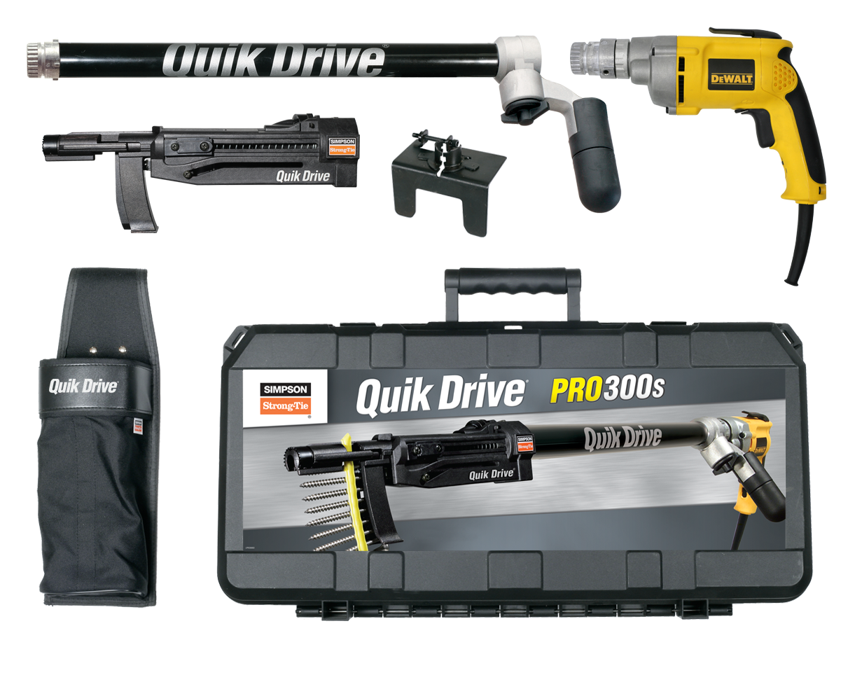 Simpson Strong-Tie PRO300SD25K Quik Drive® PRO300SG2 Decking System w/ DeWalt® 2500 RPM Screwdriver Motor (Pack of 60)