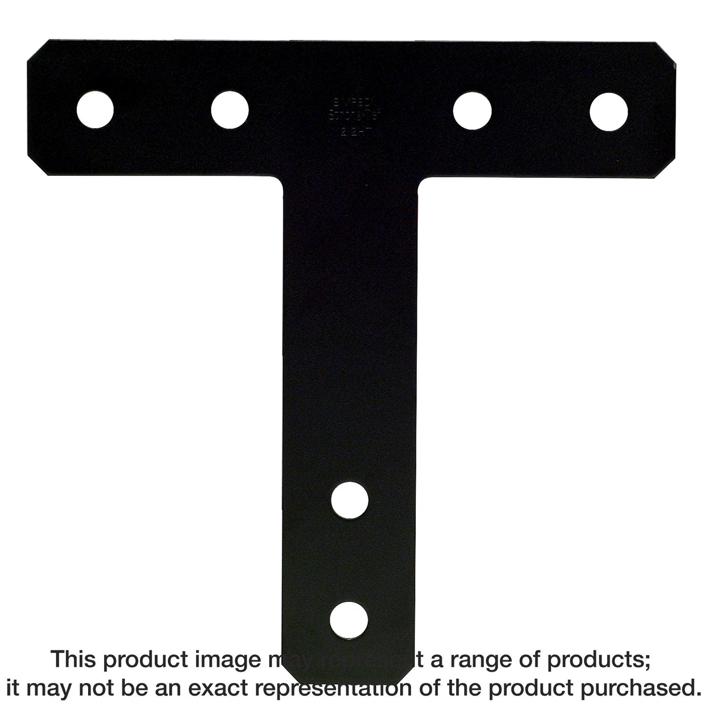 Simpson Strong-Tie 1212HTPC HTPC 12 in. x 12 in. 7-Gauge Black Powder-Coated Ornamental T Strap
