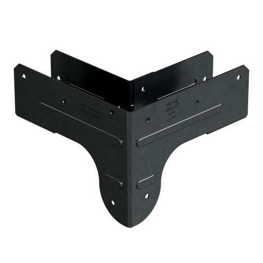 Simpson Strong-Tie APRTC2 Outdoor Accents® ZMAX®, Black Rigid Tie® Corner Connector for 2x Joist, 2x4 Post