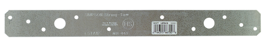 Simpson Strong-Tie LSTA12 LSTA 1-1/4 in. x 12 in. 20-Gauge Galvanized Strap Tie (Pack of 50)