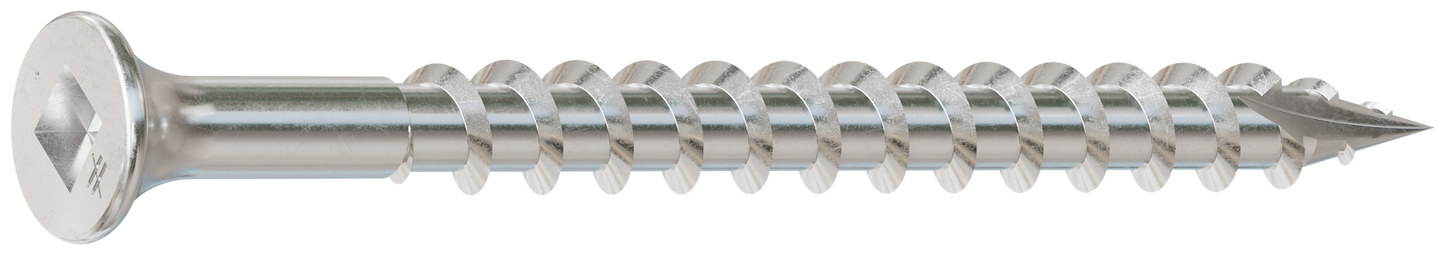 Simpson Strong-Tie SS3DSC212BS316 Bugle-Head Wood Screw (Collated) — #10 x 2-1/2 in. #3 Square Drive, Type 316 (1500-Qty) (Pack of 100)