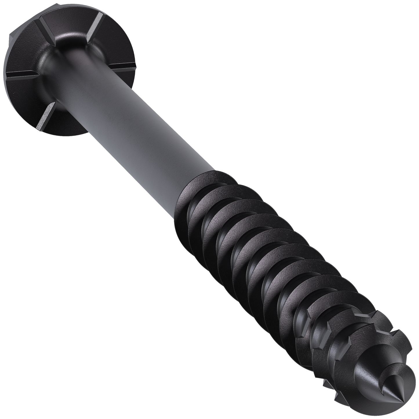 Simpson Strong-Tie TNTBL25314H Titen Turbo™ — 1/4 in. x 3-1/4 in. Hex-Head Concrete and Masonry Screw, Black (100-Qty)