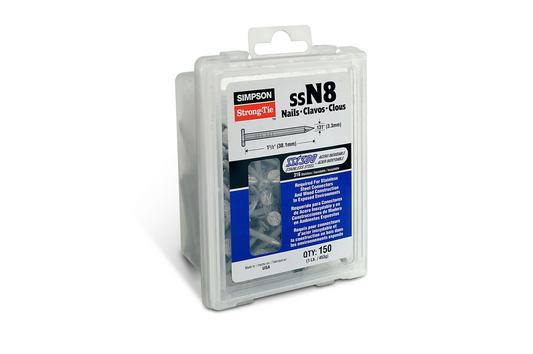 Simpson Strong-Tie S10CN1 Common Nail, Smooth Shank — 3 in. x .148 in. Type 304 Stainless Steel (1 lb.) (Pack of 10)