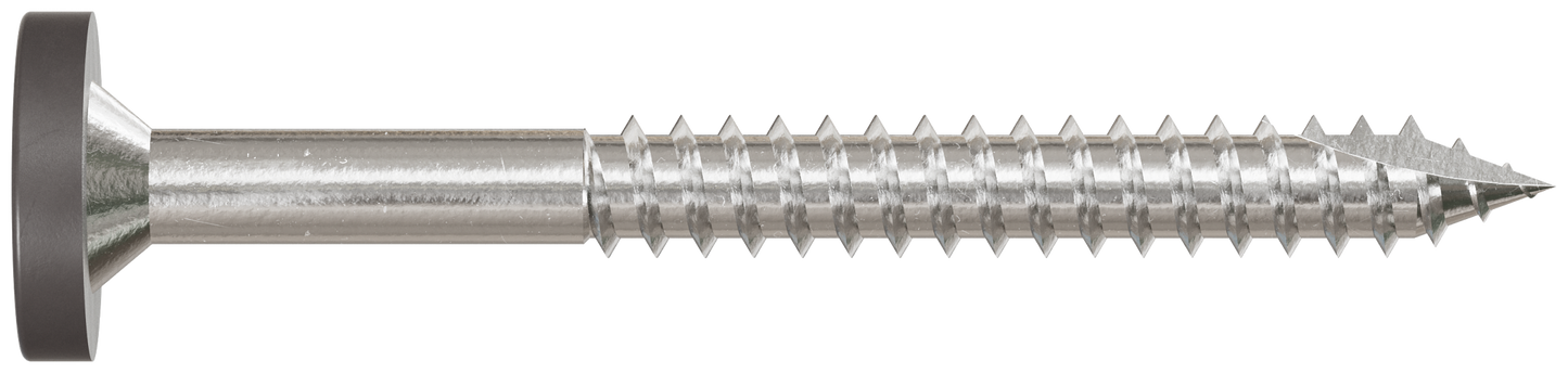 Simpson Strong-Tie T08175FS75GR04 Fascia Board Screw — #8 x 1-3/4 in. T-20 6-Lobe Pancake Head Type 316, Gray 04 (75-Qty)