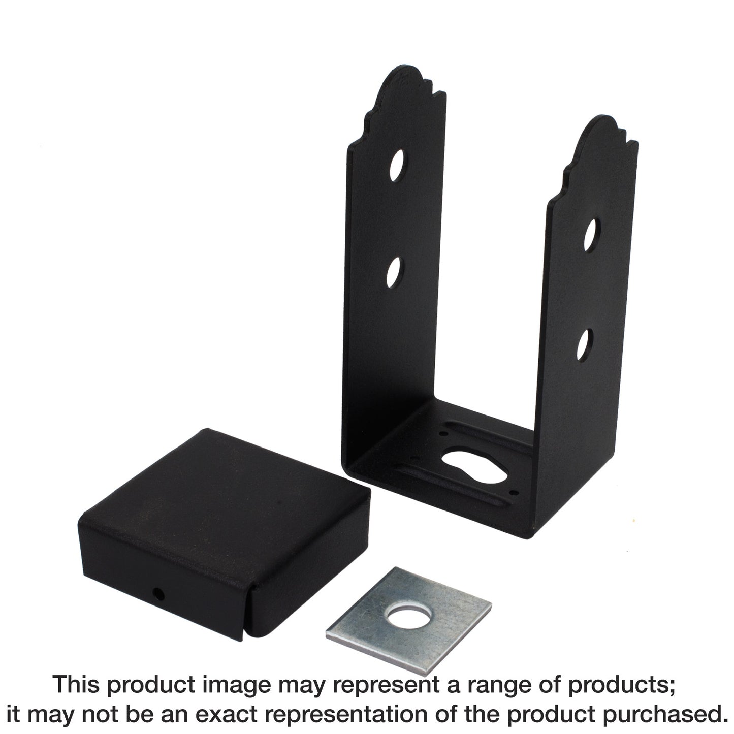 Simpson Strong-Tie APB1010R Outdoor Accents® Mission Collection® ZMAX®, Black Powder-Coated Post Base for 10x10 Rough