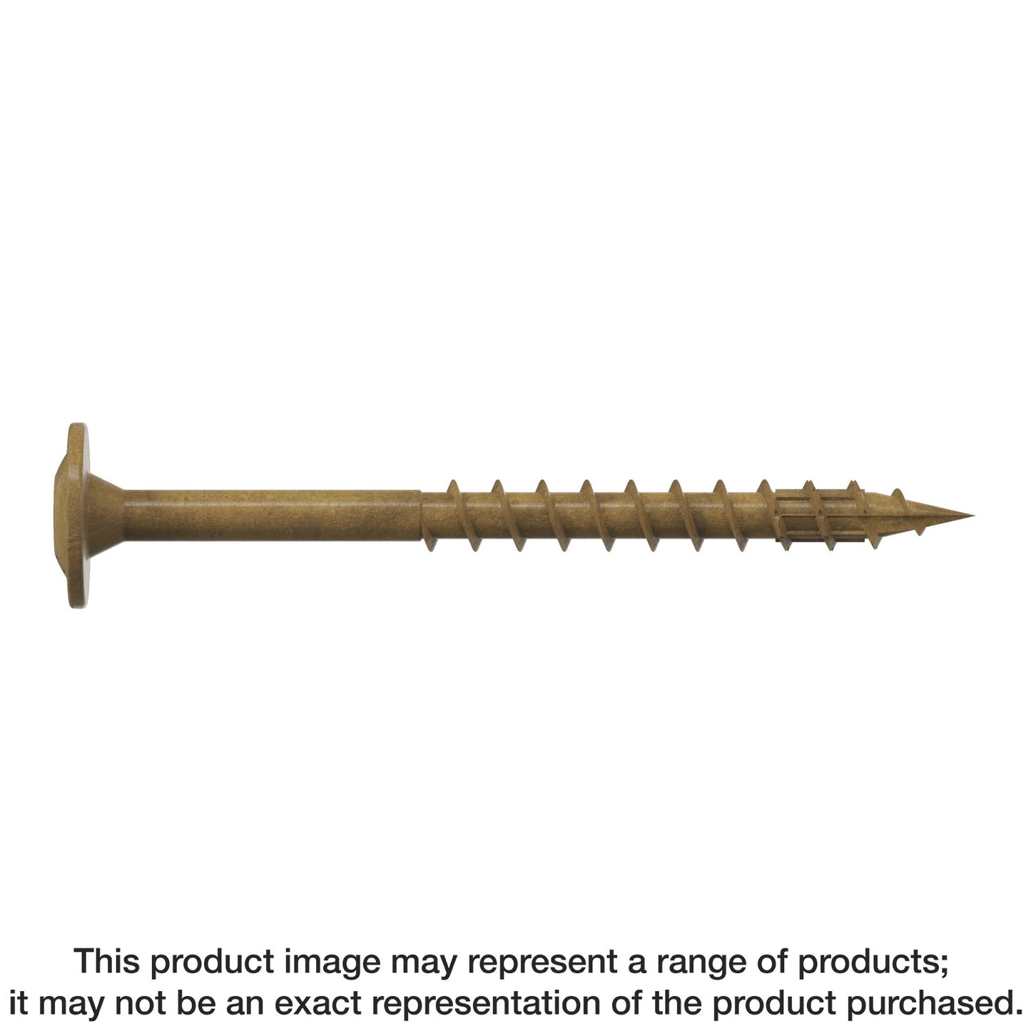 Simpson Strong-Tie CBT08200R300 Wafer-Head Construction Screw — #8 x 2 in. T20, Quik Guard®, Tan (300-Qty)