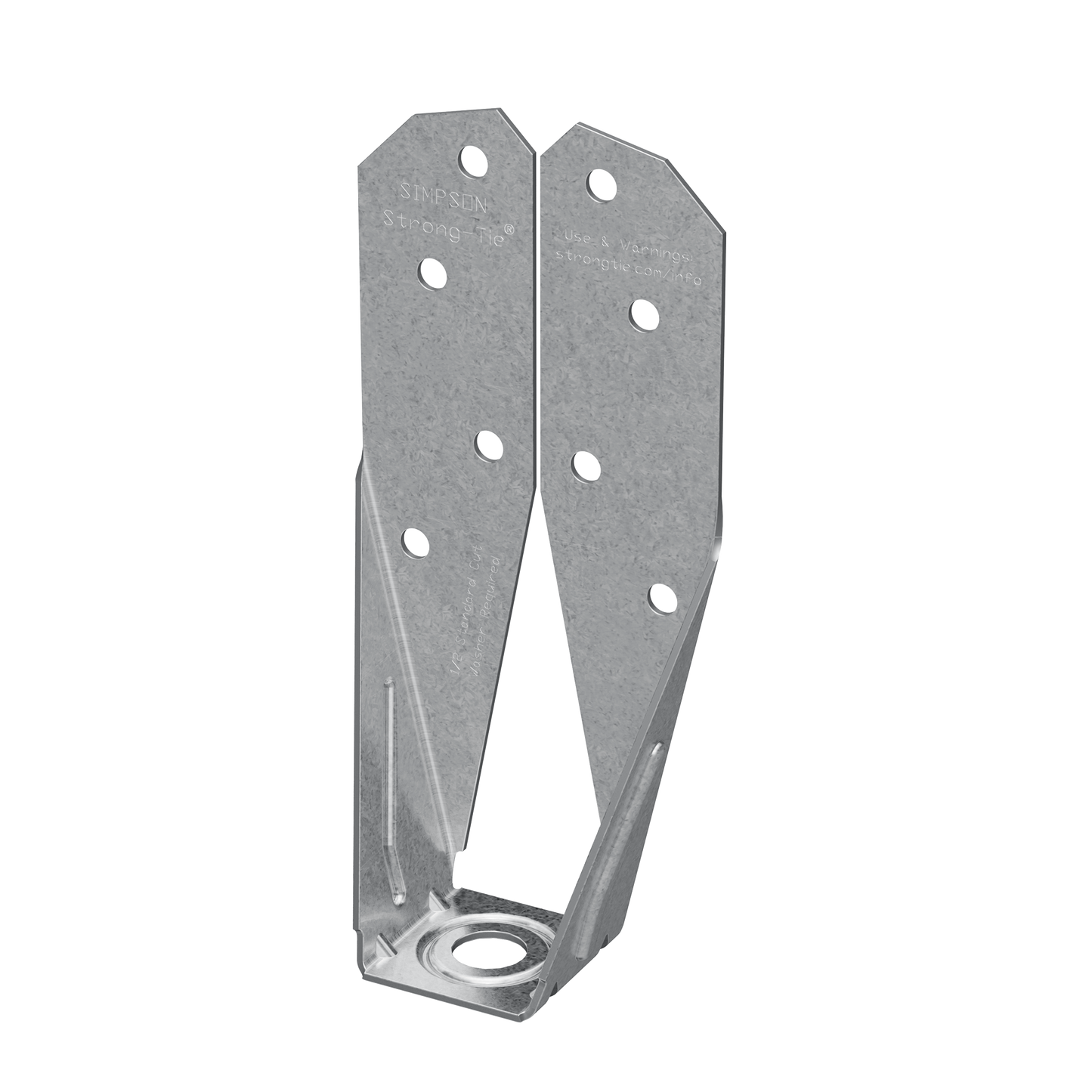 Simpson Strong-Tie DTT2Z-SDS2.5 DTT2Z® ZMAX® Galvanized Deck Tension Tie for 2x with 2-1/2 in. SDS Screws (Pack of 20)