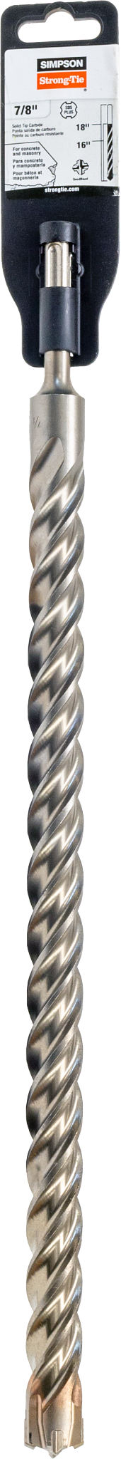 Simpson Strong-Tie MDPL08718Q 7/8 in. x 18 in. SDS-plus® Quad-Head Shank Drill Bit