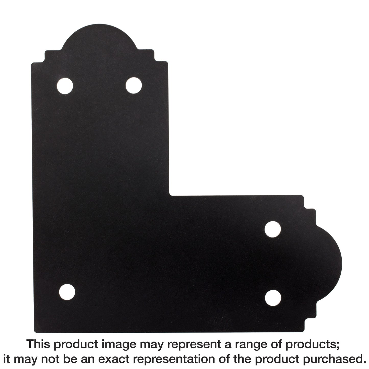 Simpson Strong-Tie APL4 Outdoor Accents® Mission Collection® ZMAX®, Black Powder-Coated L Strap for 4x4 (Pack of 8)