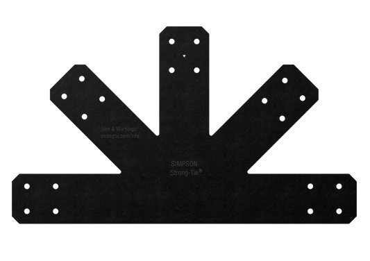 Simpson Strong-Tie APVGP1212 Outdoor Accents® Avant Collection™ 12:12 Pitch, Black Powder-Coated Gable Plate (Pack of 40)