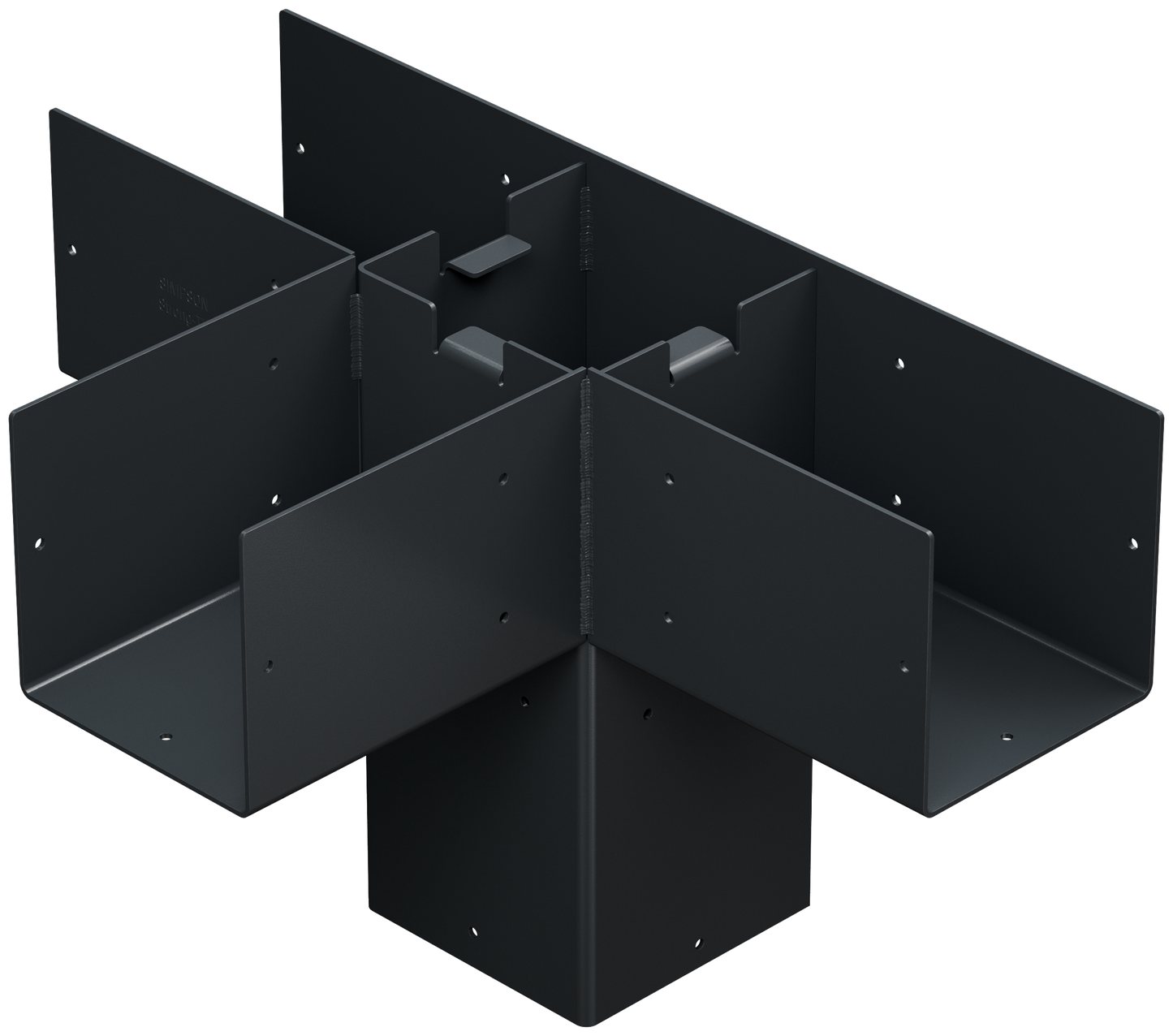 Simpson Strong-Tie SAGE-T66-KT1 Outdoor Accents® Sage System™ Black Powder-Coated Middle-T Connector for 6x6 with Screws (Pack of 18)