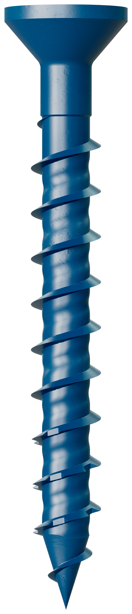 Simpson Strong-Tie TNT18134TF Titen Turbo™ — 3/16 in. x 1-3/4 in. 6-Lobe Flat-Head Concrete and Masonry Screw, Blue (100-Qty) (Pack of 5)