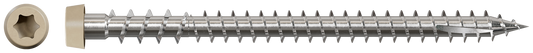 Simpson Strong-Tie DCU234S316TN02 Deck-Drive™ DCU COMPOSITE Screw (Collated) — #10 x 2-3/4 in. Type 316, Tan 02 (1000-Qty) (Pack of 100)