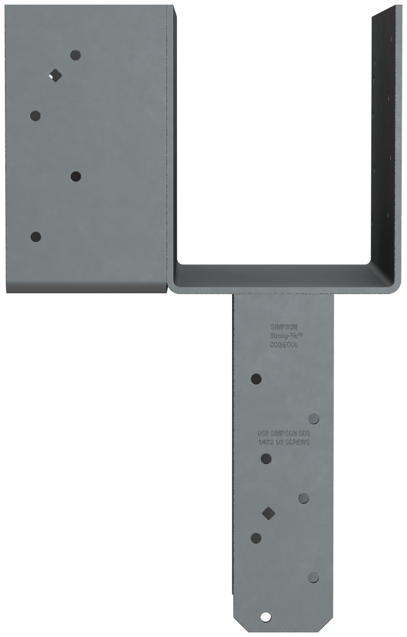 Simpson Strong-Tie ECCLRQ666SDS ECCLRQ L-Shape End Column Cap for 6x Beams, 6x Post w/ SDS Screws, Skewed Right
