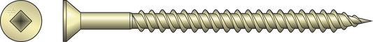 Simpson Strong-Tie WSCT212S WSCT Roofing Tile Screw (Collated) — #8 x 2-1/2 in. #3 Square, Flat Head, Zinc (1500-Qty) (Pack of 100)