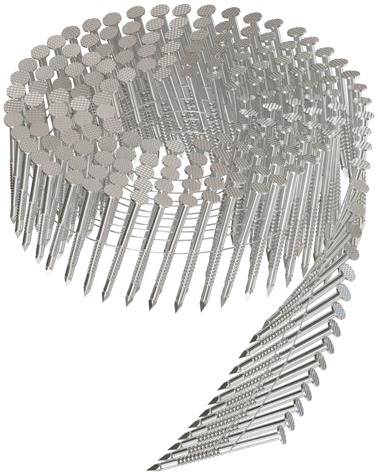 Simpson Strong-Tie S12A175PNB 15° Wire Coil, Full Round Head, Ring-Shank Decking/Framing Nail — 1-3/4 in. x .099 in. Type 304 (3600-Qty) (Pack of 90)