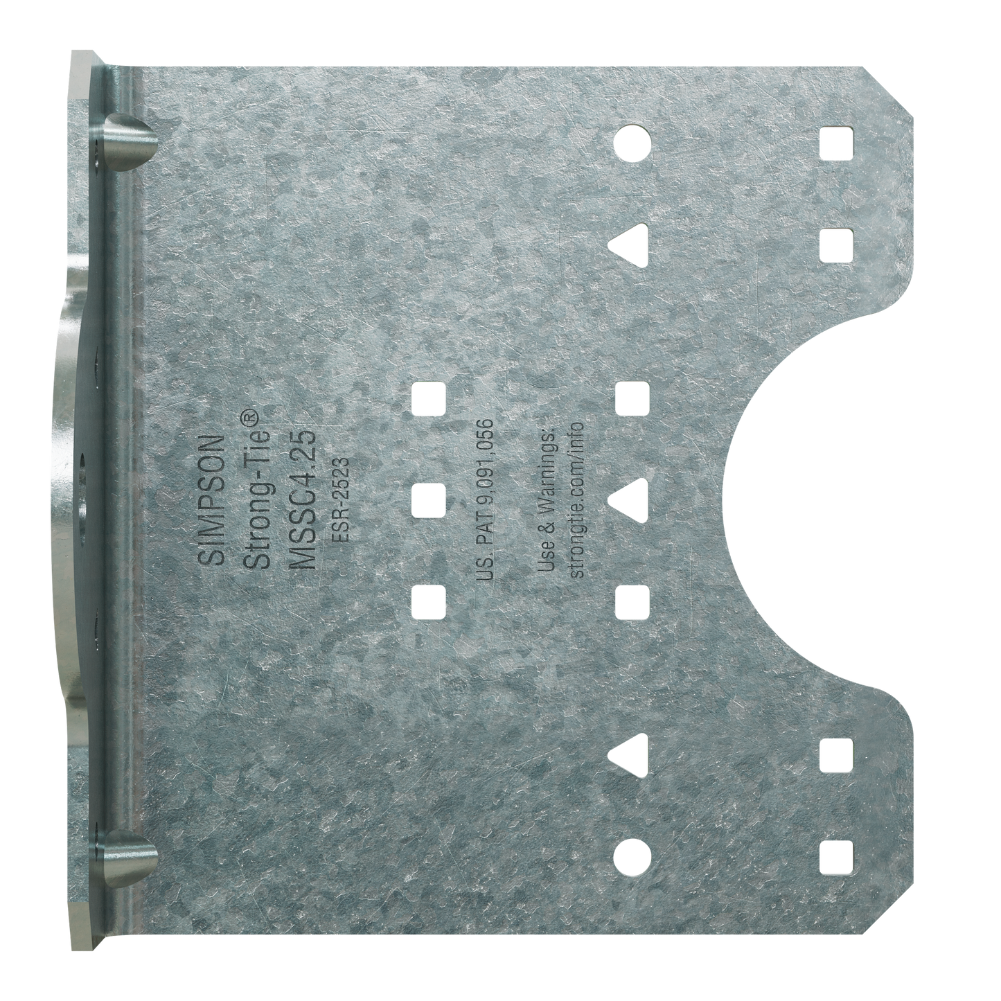 Simpson Strong-Tie MSSC4.25-R50 MSSC 4-1/4 in. 12-Gauge Galvanized Steel-Stud Clip (50-Qty) (Pack of 40)