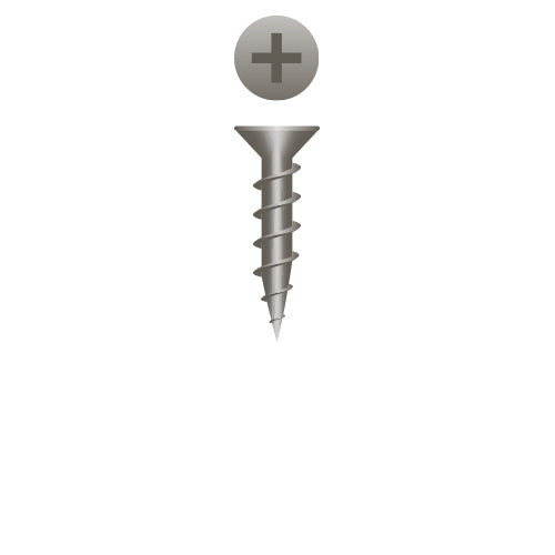 612L - Strong-Point Phillips Flat Head Particle Board Screws, Plain and Lubed, 6 x 3/4, Box of 20,000