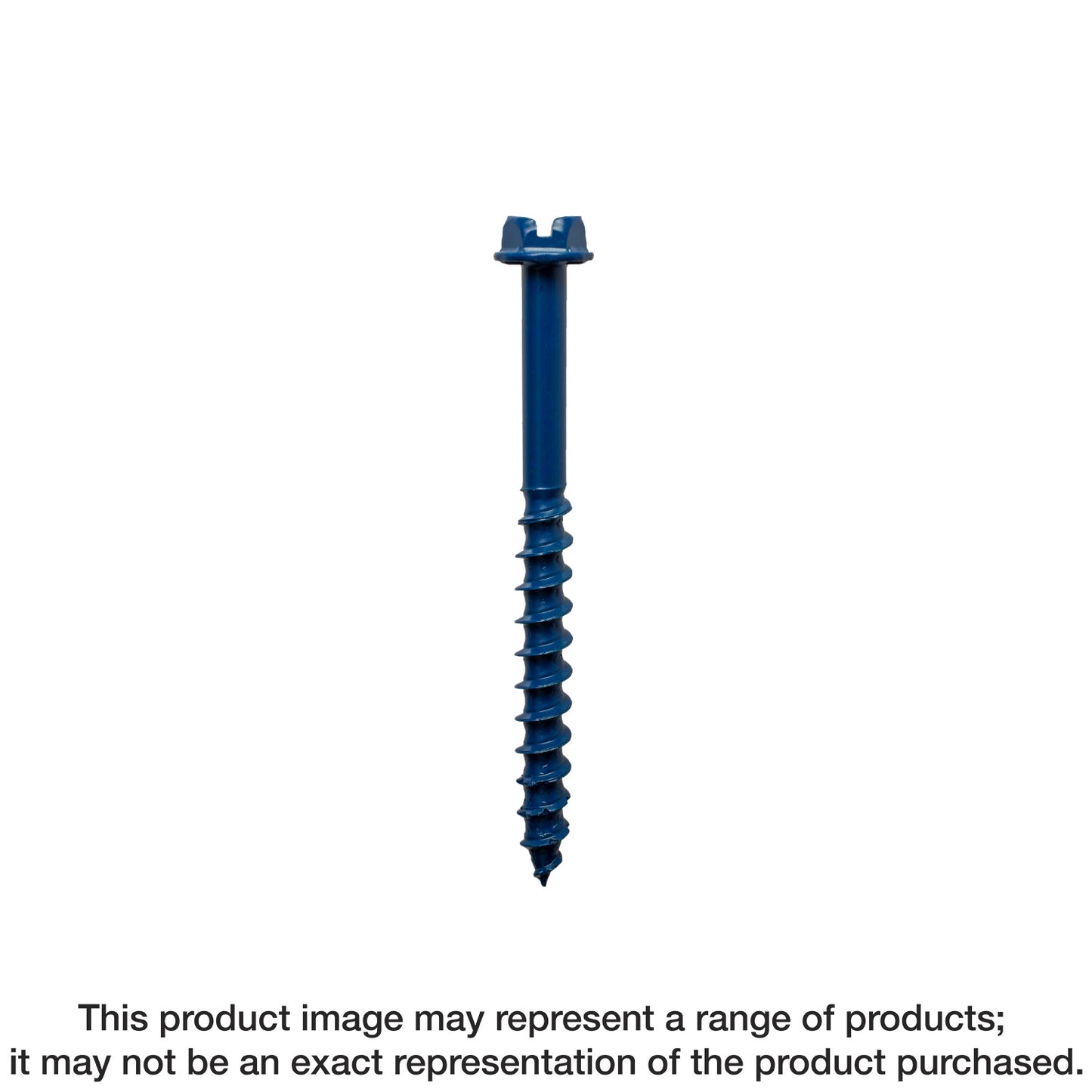 Simpson Strong-Tie TNT25314H Titen Turbo™ — 1/4 in. x 3-1/4 in. Hex-Head Concrete and Masonry Screw, Blue (100-Qty) (Pack of 4)