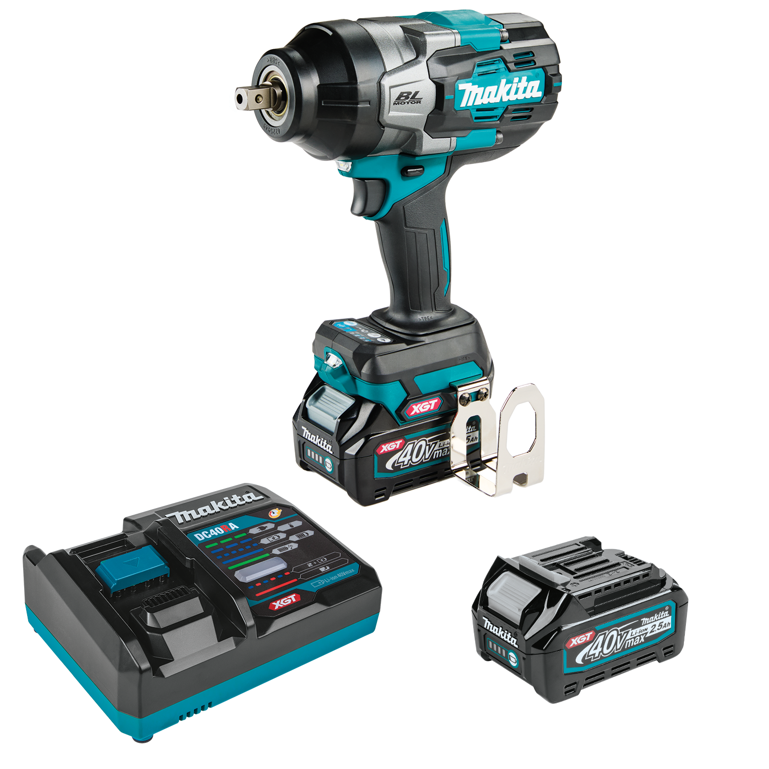 Makita GWT03D 40V max XGT® Brushless Cordless 4-Speed High-Torque 1/2" Sq. Drive Impact Wrench Kit w/ Detent Anvil (2.5Ah)