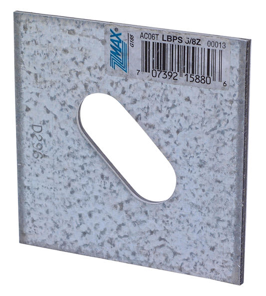 Simpson Strong-Tie LBPS 5/8Z LBPS 3 in. x 3 in. ZMAX® Galvanized Slotted Bearing Plate with 5/8 in. Bolt Dia. (Pack of 3000)