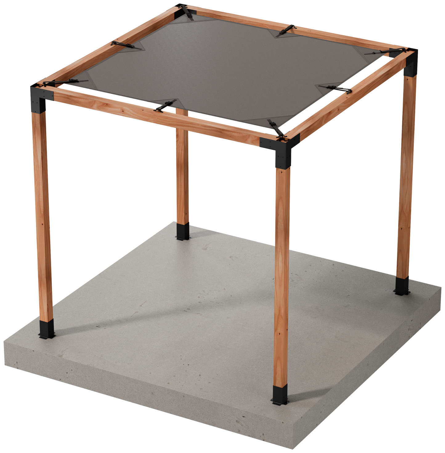 Simpson Strong-Tie B-SAGEG10X10(6X) Sage System™ DIY 10x10 Pergola Bundle with 10x10 Sunshade, Gray
