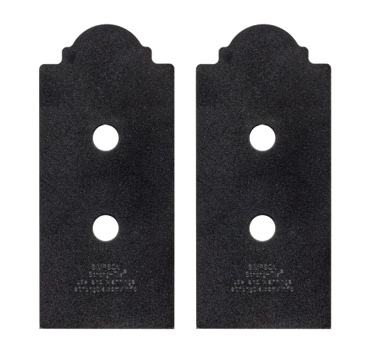 Simpson Strong-Tie APB66DSP Outdoor Accents® Mission Collection® ZMAX®, Black Post Base Side Plate for 6x (Qty-2) (Pack of 10)