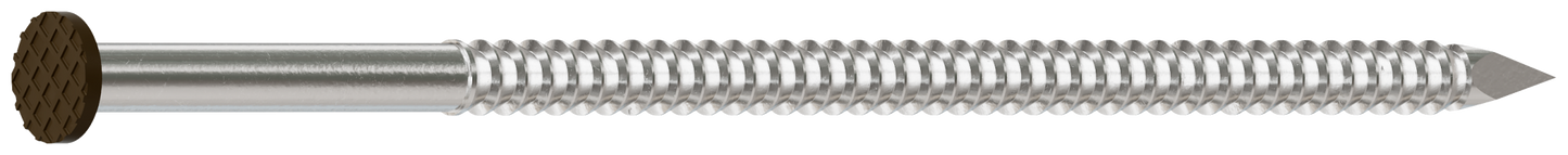 Simpson Strong-Tie S10SNDB1 Painted Siding Nail — 3 in. x .113 in. Type 304 Stainless Steel, Dark Brown (1 lb.) (Pack of 10)