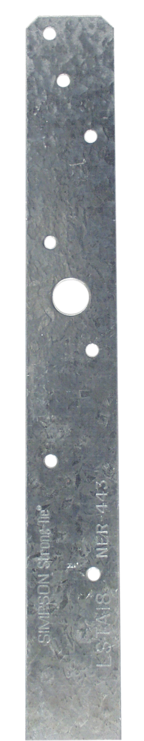 Simpson Strong-Tie LSTA18 LSTA 1-1/4 in. x 18 in. 20-Gauge Galvanized Strap Tie