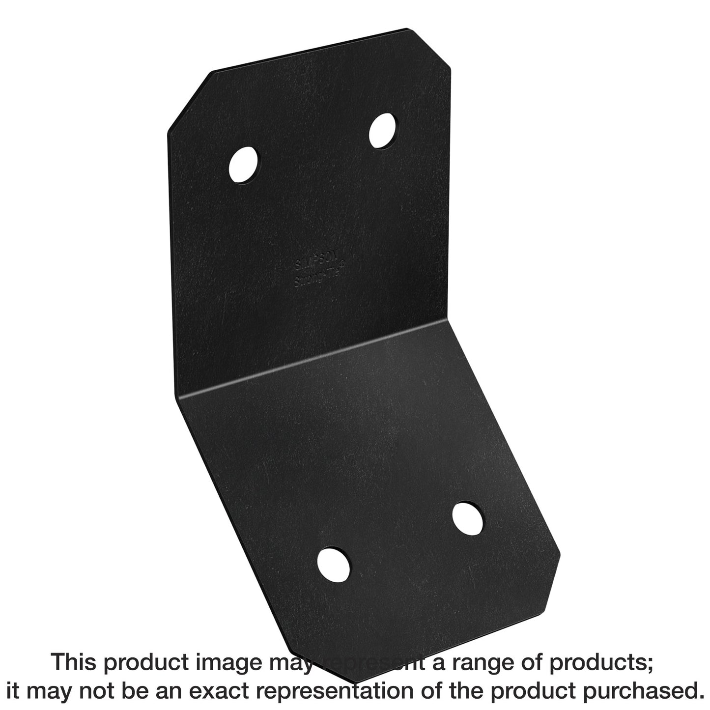 Simpson Strong-Tie APVKB45-6 Outdoor Accents® Avant Collection™ ZMAX®, Black Powder-Coated Knee Brace Connector for 6x (Pack of 8)