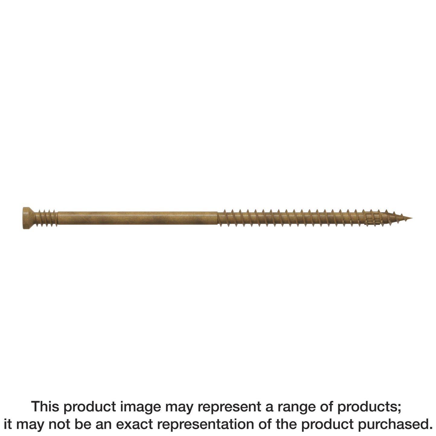Simpson Strong-Tie FT09400MB Finish Trim Screw — #9 x 4 in. T15, Trim-Head, Quik Guard®, Tan (1000-Qty)