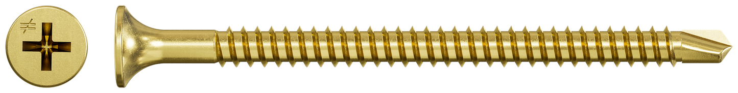 Simpson Strong-Tie DWFSD238PS DWFSD Drywall-to-CFS Screw (Collated) — #8 x 2-3/8 in. #2 Phillips, Yellow Zinc (1500-Qty)