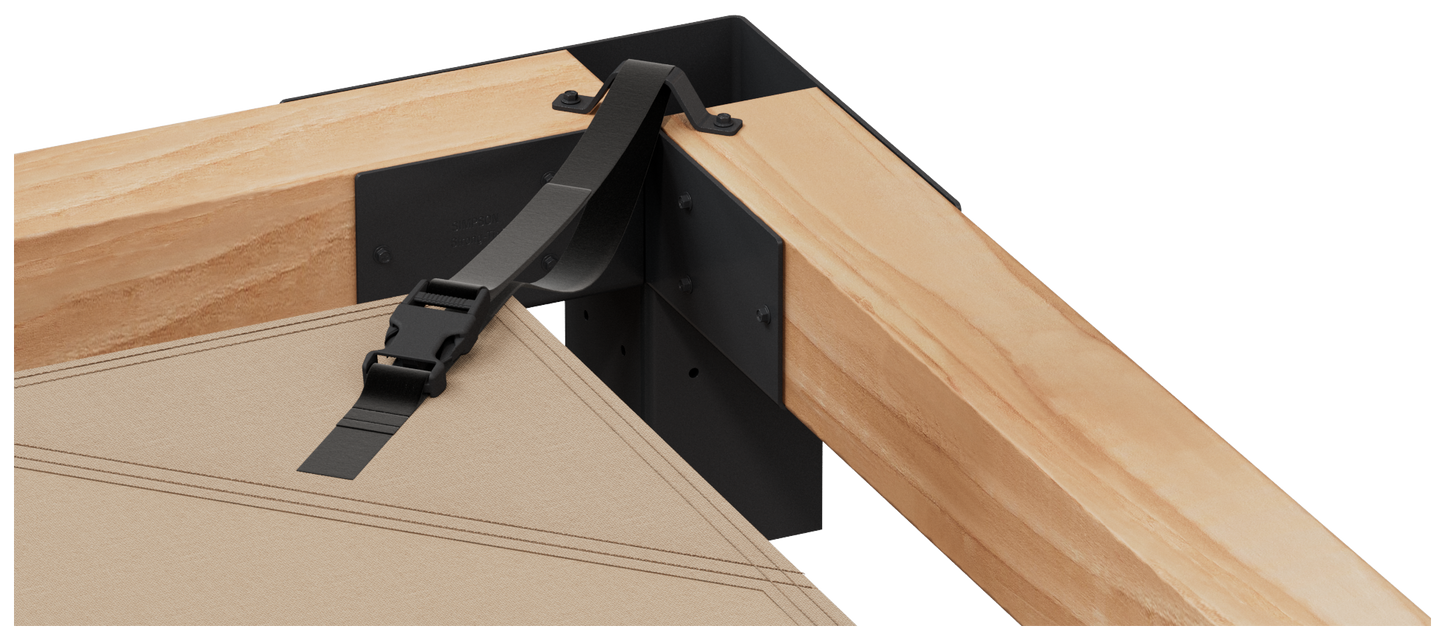 Simpson Strong-Tie B-SAGET8X8(6X) Sage System™ DIY 8x8 Pergola Bundle with 8x8 Sunshade, Tan