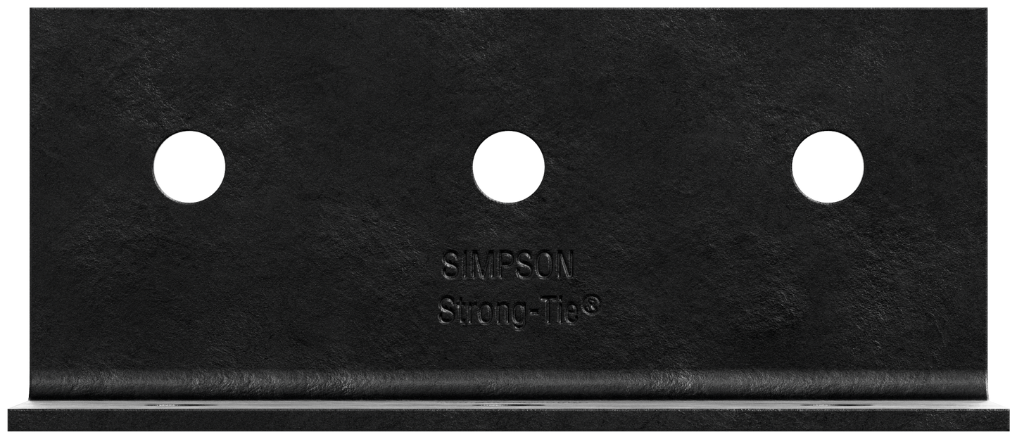 Simpson Strong-Tie HL37PC HLPC 3-1/4 in. x 7-1/2 in. Black Powder-Coated Ornamental Heavy Angle