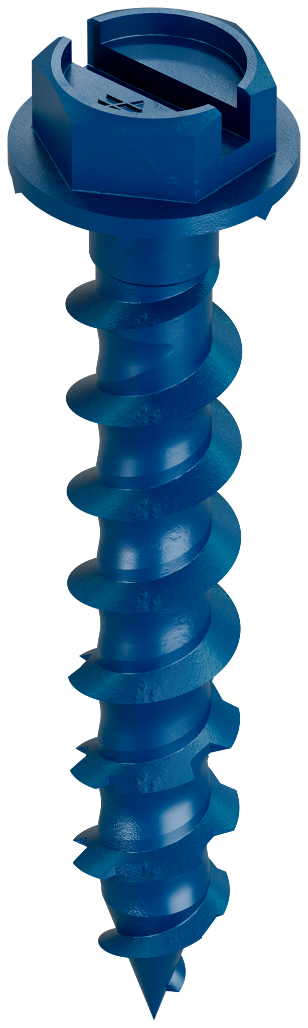Simpson Strong-Tie TNT18114HC25 Titen Turbo™ — 3/16 in. x 1-1/4 in. Hex-Head Concrete and Masonry Screw, Blue (25-Qty)