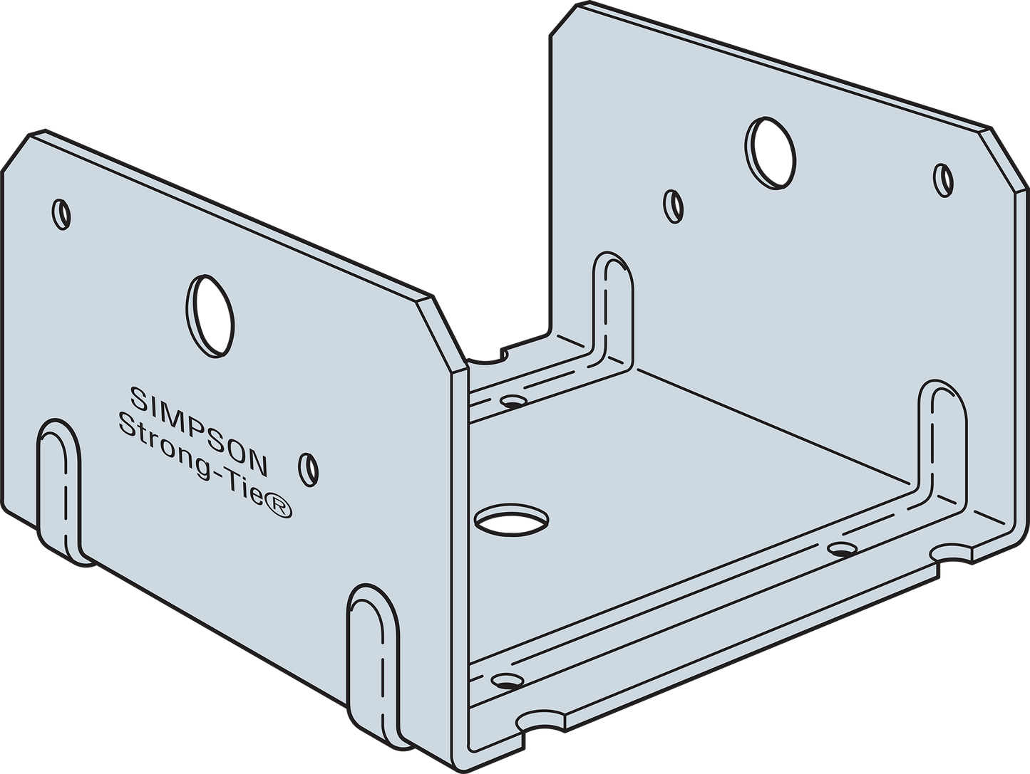 Simpson Strong-Tie HBC60HDG HBC Hot-Dip Galvanized Post Base for 6x Post
