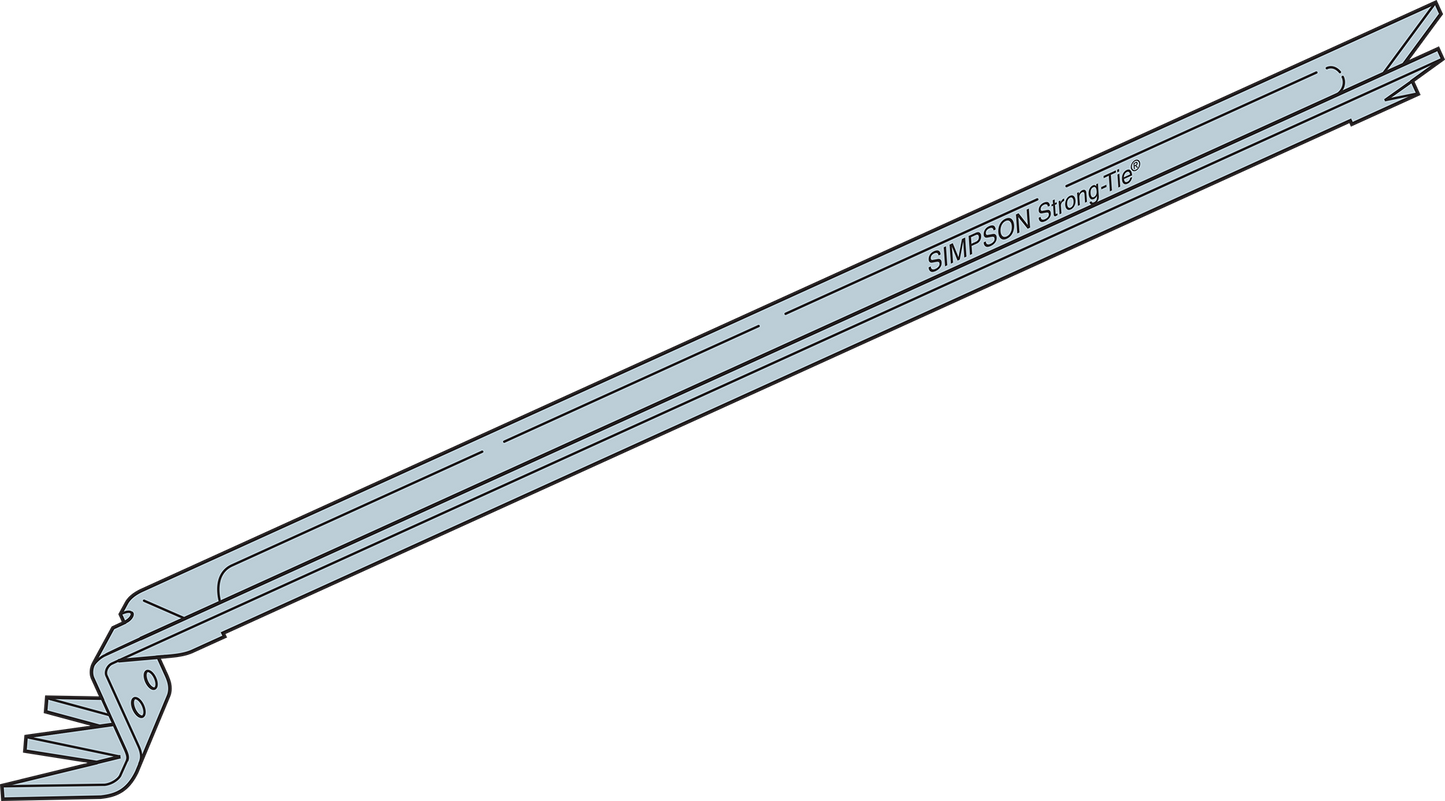 Simpson Strong-Tie NCA2X8-16 NCA 20-Gauge Galvanized Nailless Bridging for 2x8 and 2x14 (Pack of 6000)