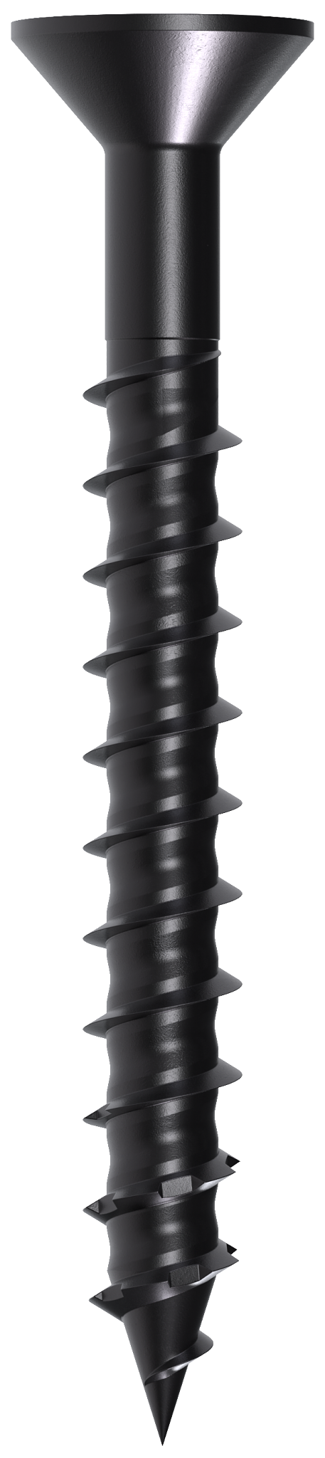 Simpson Strong-Tie TNTBL25214TF Titen Turbo™ — 1/4 in. x 2-1/4 in. 6-Lobe Flat-Head Concrete and Masonry Screw, Black (100-Qty) (Pack of 5)