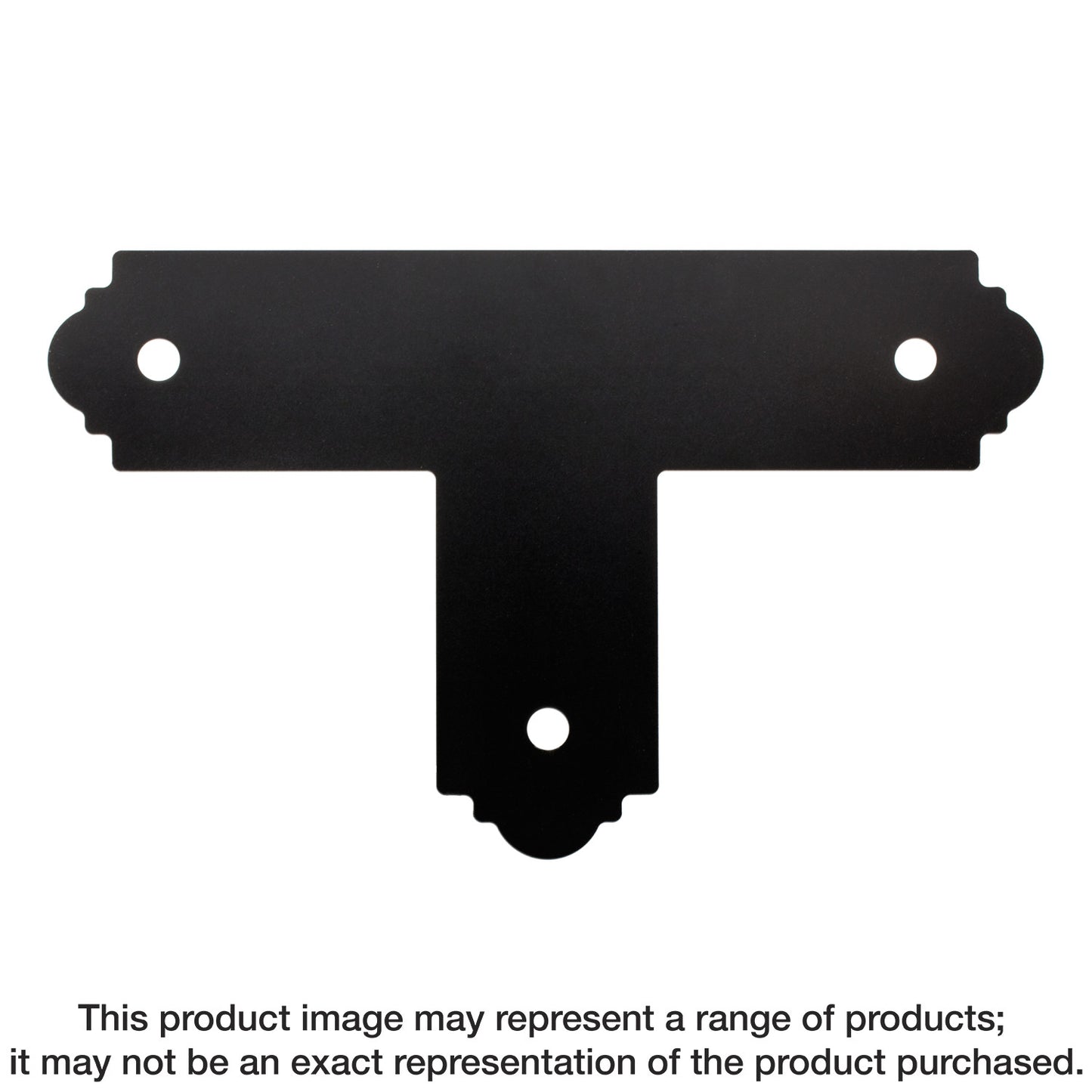Simpson Strong-Tie APT6 Outdoor Accents® Mission Collection® ZMAX®, Black Powder-Coated T Strap for 6x6 (Pack of 8)