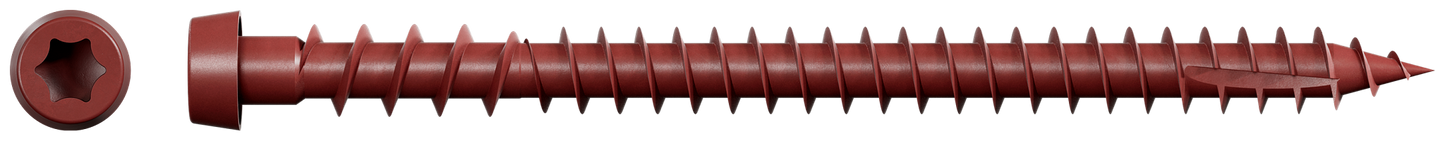 Simpson Strong-Tie DCU234SRD01 Deck-Drive™ DCU COMPOSITE Screw (Collated) — #10 x 2-3/4 in. Quik Guard® Red 01 (1000-Qty)