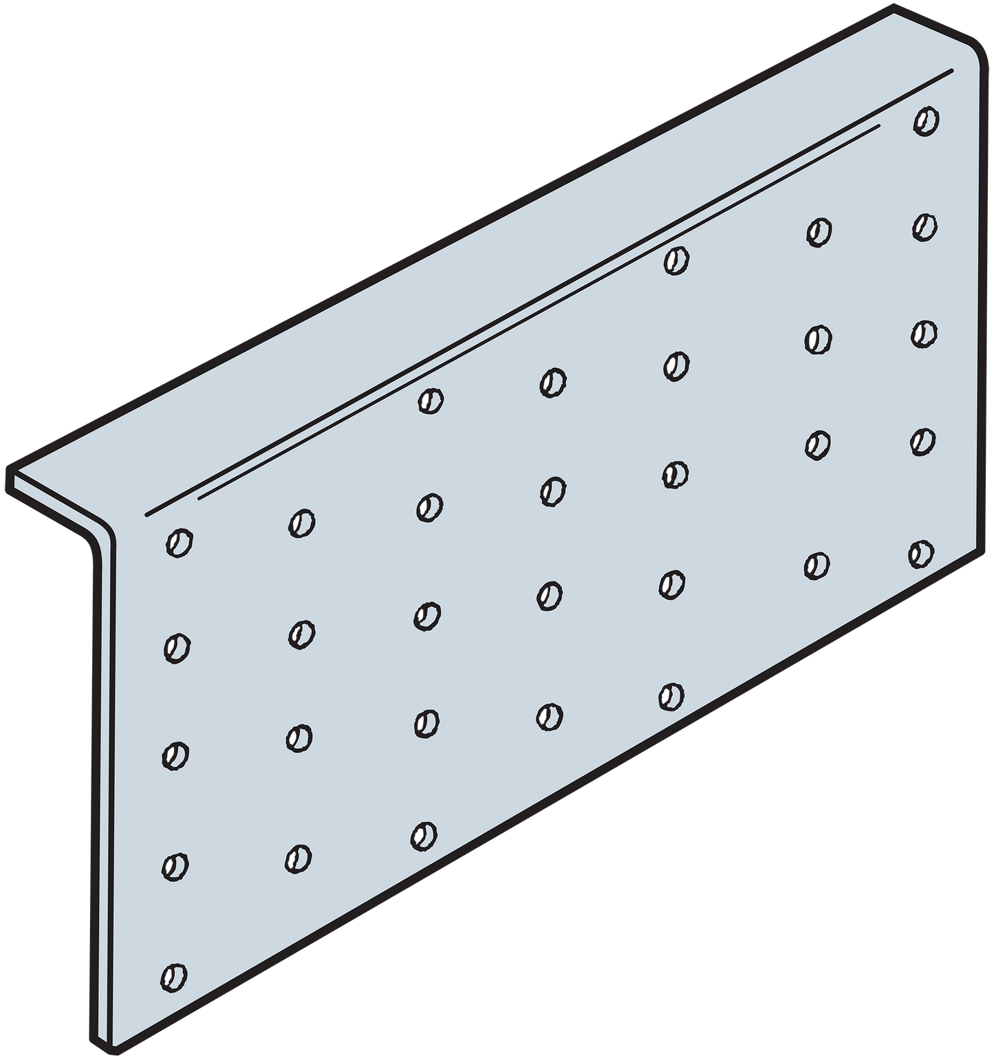 Simpson Strong-Tie TPA37 TPA 3-1/2 in. x 7 in. 20-Gauge Galvanized Tie Plate