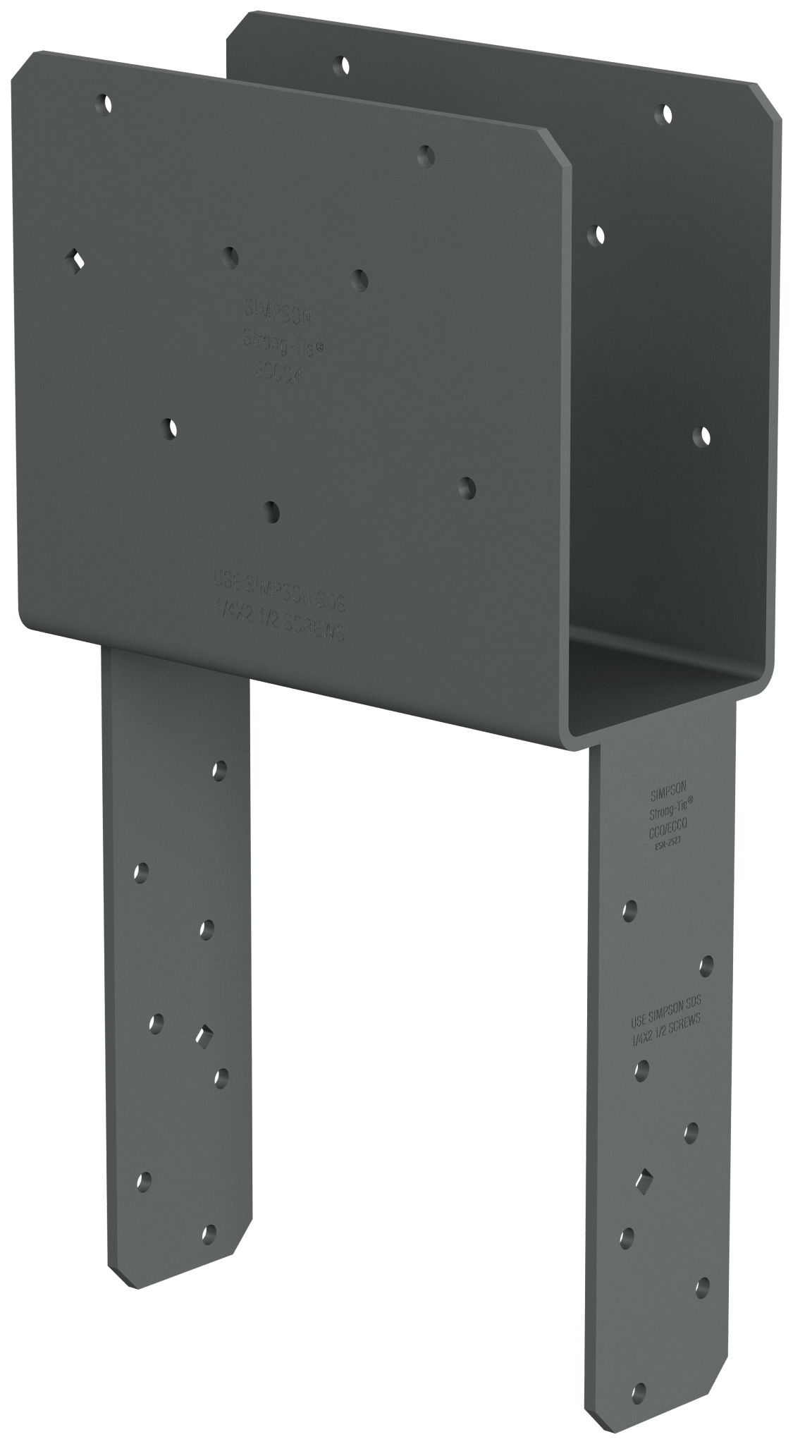 Simpson Strong-Tie ECCQ48SDS2.5 ECCQ™ End Column Cap for 4x Beam, 8x Post, with Strong-Drive® SDS Screws (Pack of 2)