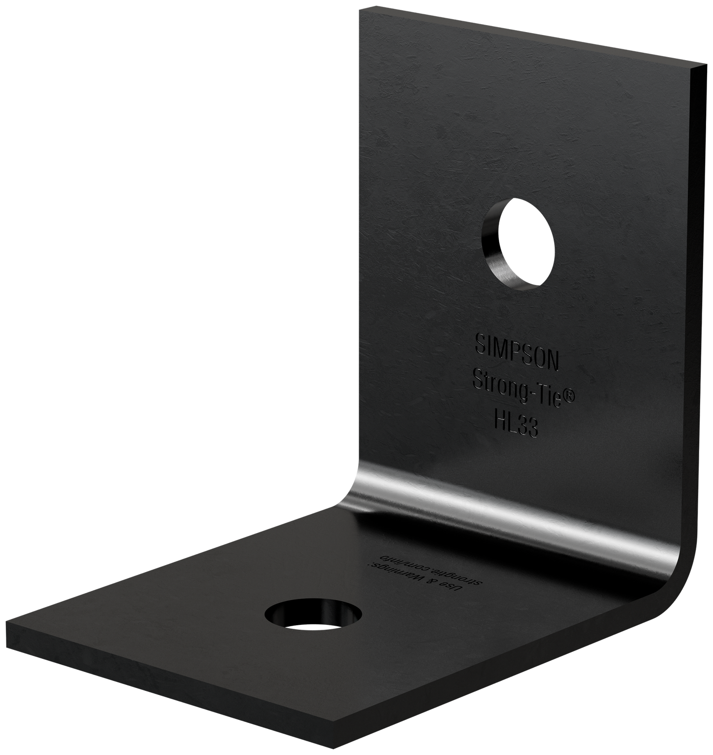Simpson Strong-Tie HL33PC HLPC 3-1/4 in. x 2-1/2 in. Black Powder-Coated Ornamental Heavy Angle