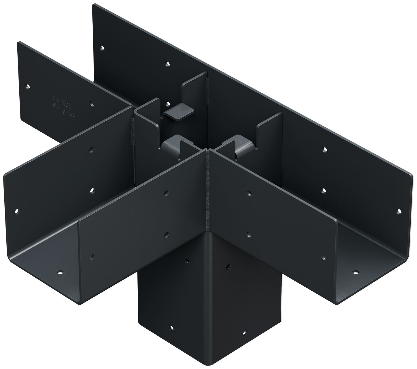 Simpson Strong-Tie SAGE-T44-KT1 Outdoor Accents® Sage System™ Black Powder-Coated Middle-T Connector for 4x4 with Screws