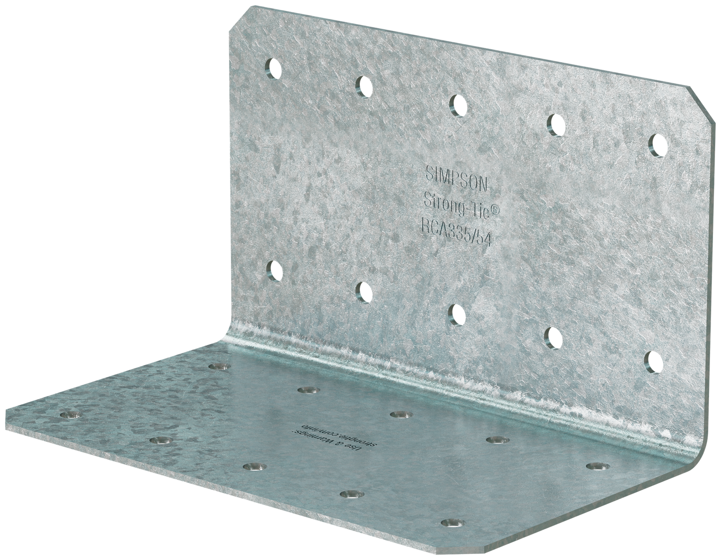 Simpson Strong-Tie RCA335/54-R60 RCA 3 in. x 3 in. x 5 in. 16-Gauge Galvanized Rigid Connector Angle (60-Qty)