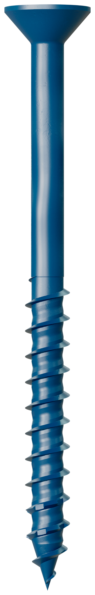 Simpson Strong-Tie TNT25314TF Titen Turbo™ — 1/4 in. x 3-1/4 in. 6-Lobe Flat-Head Concrete and Masonry Screw, Blue (100-Qty) (Pack of 4)