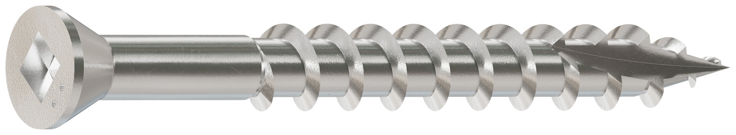 Simpson Strong-Tie S07C162FBP Trim-Head Screw, Square Drive — #7 x 1-5/8 in. #1 SQ, Type 305 (135-Qty) (Pack of 5)