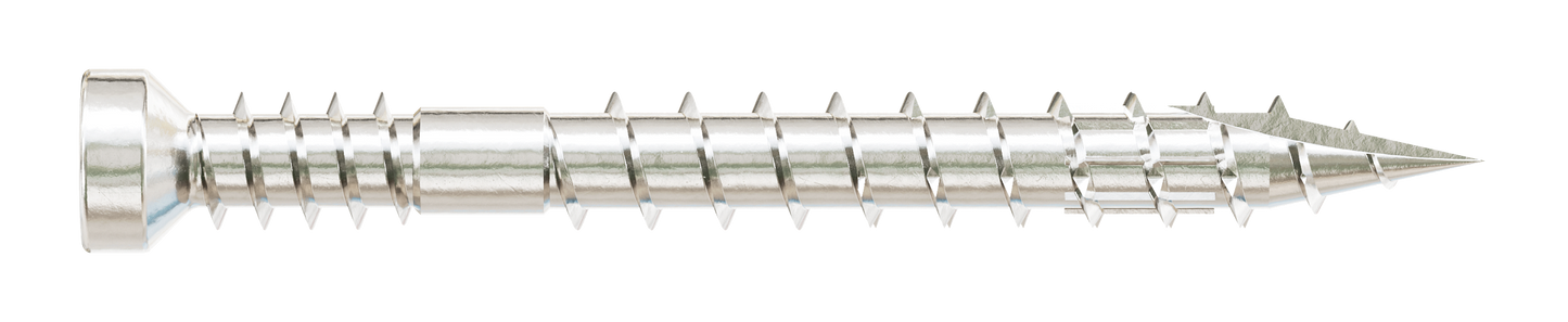 Simpson Strong-Tie FT07112T500 Finish Trim Screw — #7 x 1-1/2 in. T10, Trim-Head, Type 316 (500-Qty) (Pack of 6)